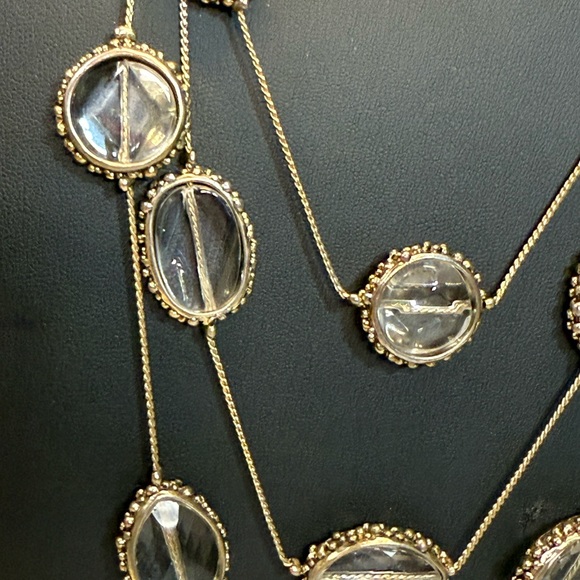 Chico's Gold and Silver Triple Strand Necklace - Picture 2 of 6